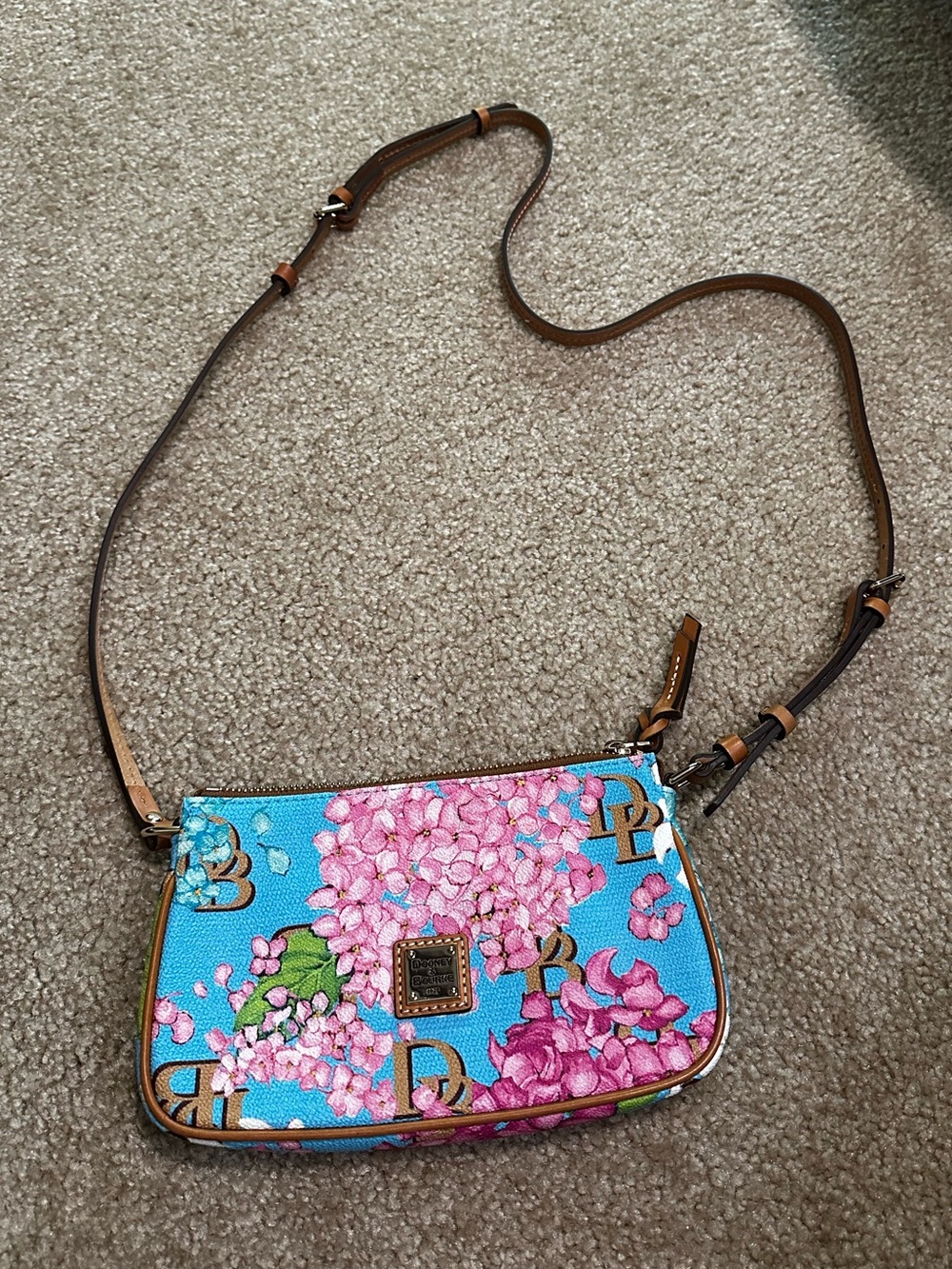 Dooney & Bourke Blue Hydrangea Lexi Crossbody NEW Dooney Bourke Hydrangea
